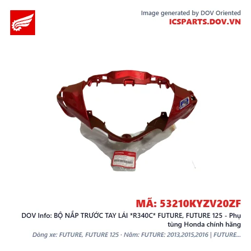 BỘ NẮP TRƯỚC TAY LÁI *R340C* FUTURE, FUTURE 125 - Phụ tùng Honda chính hãng