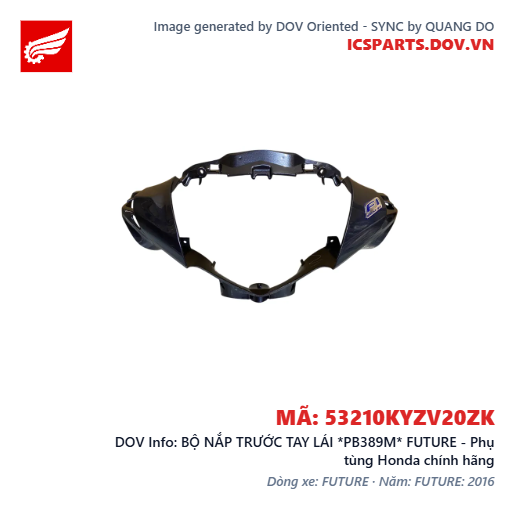 BỘ NẮP TRƯỚC TAY LÁI *PB389M* FUTURE - Phụ tùng Honda chính hãng