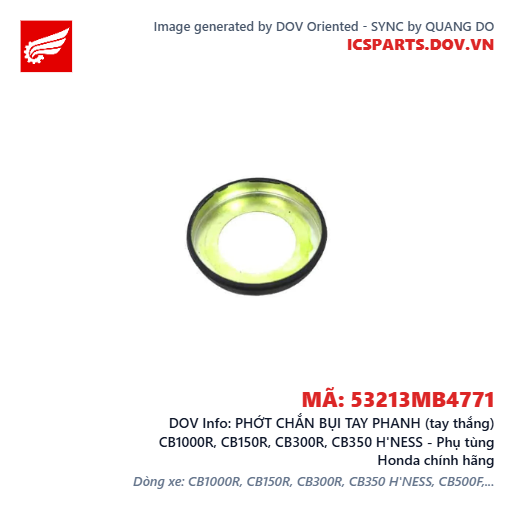 PHỚT CHẮN BỤI TAY PHANH (tay thắng) CB1000R, CB150R, CB300R, CB350 H'NESS - Phụ tùng Honda chính hãng