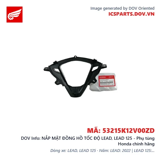 NẮP MẶT ĐỒNG HỒ TỐC ĐỘ LEAD, LEAD 125 - Phụ tùng Honda chính hãng