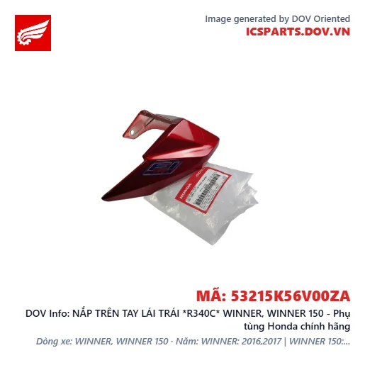 NẮP TRÊN TAY LÁI TRÁI *R340C* WINNER, WINNER 150 - Phụ tùng Honda chính hãng