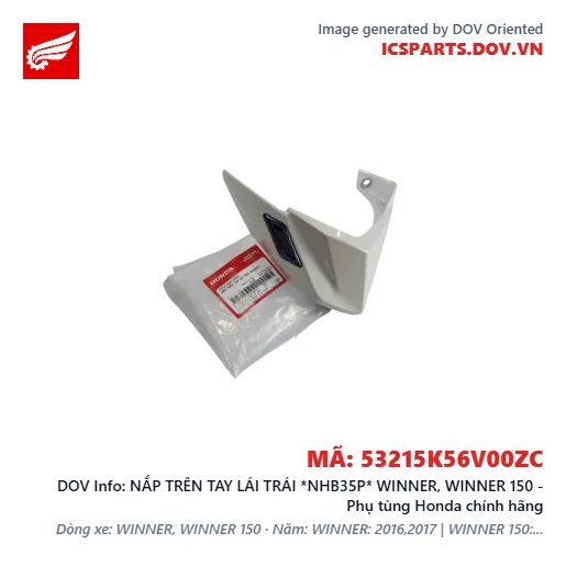 NẮP TRÊN TAY LÁI TRÁI *NHB35P* WINNER, WINNER 150 - Phụ tùng Honda chính hãng