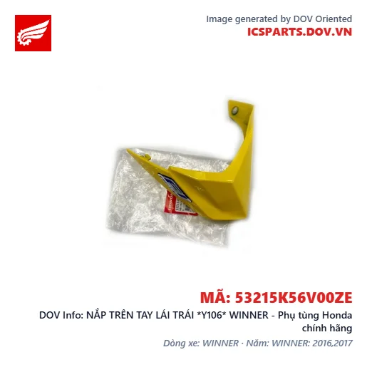 NẮP TRÊN TAY LÁI TRÁI *Y106* WINNER - Phụ tùng Honda chính hãng