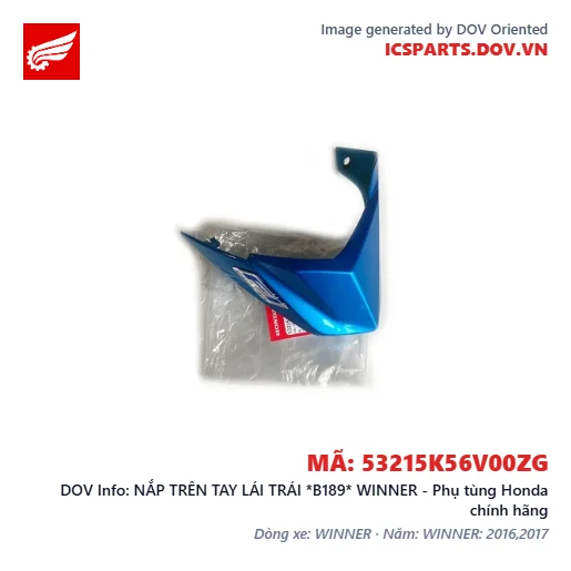 NẮP TRÊN TAY LÁI TRÁI *B189* WINNER - Phụ tùng Honda chính hãng