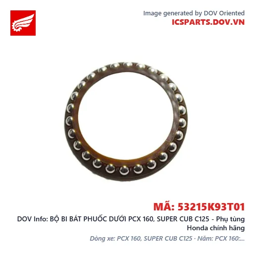 BỘ BI BÁT PHUỐC DƯỚI PCX 160, SUPER CUB C125 - Phụ tùng Honda chính hãng