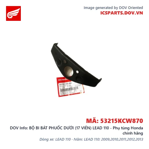 BỘ BI BÁT PHUỐC DƯỚI (17 VIÊN) LEAD 110 - Phụ tùng Honda chính hãng