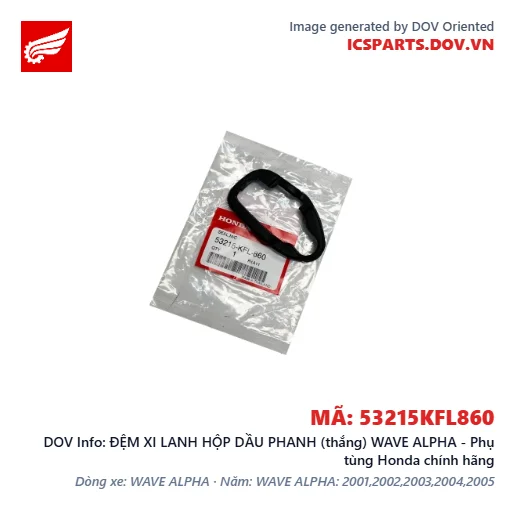 ĐỆM XI LANH HỘP DẦU PHANH (thắng) WAVE ALPHA - Phụ tùng Honda chính hãng