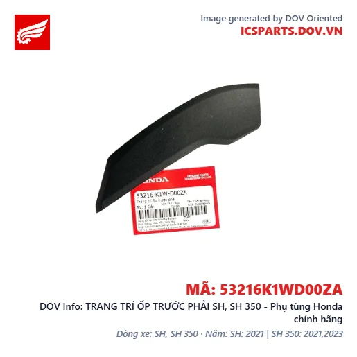 TRANG TRÍ ỐP TRƯỚC PHẢI SH, SH 350 - Phụ tùng Honda chính hãng