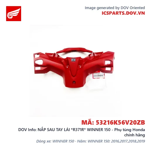 NẮP SAU TAY LÁI *R371R* WINNER 150 - Phụ tùng Honda chính hãng