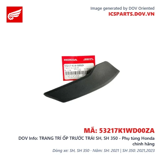 TRANG TRÍ ỐP TRƯỚC TRÁI SH, SH 350 - Phụ tùng Honda chính hãng