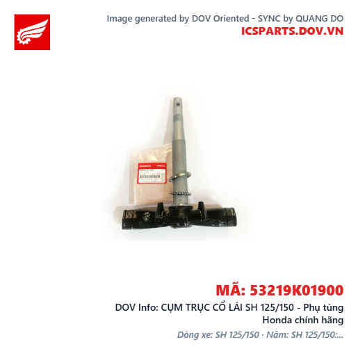 CỤM TRỤC CỔ LÁI SH 125/150 - Phụ tùng Honda chính hãng