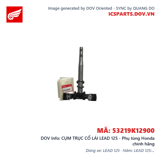 CỤM TRỤC CỔ LÁI LEAD 125 - Phụ tùng Honda chính hãng