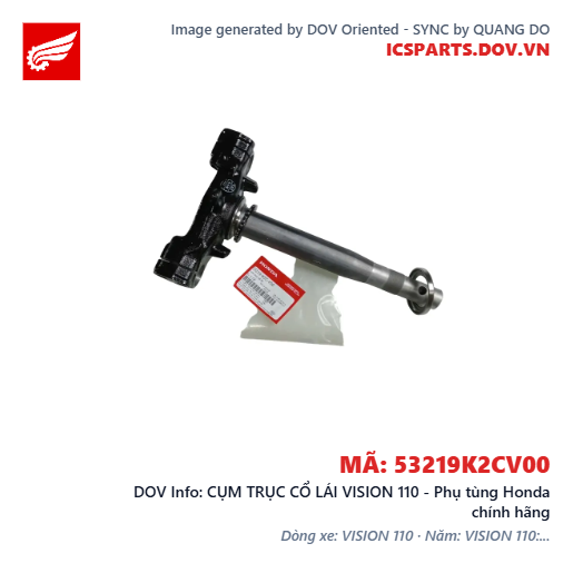 CỤM TRỤC CỔ LÁI VISION 110 - Phụ tùng Honda chính hãng