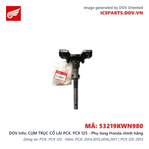 CỤM TRỤC CỔ LÁI PCX, PCX 125 - Phụ tùng Honda chính hãng
