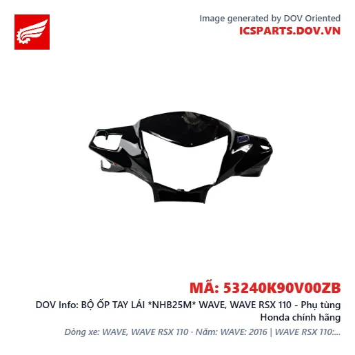 BỘ ỐP TAY LÁI *NHB25M* WAVE, WAVE RSX 110 - Phụ tùng Honda chính hãng