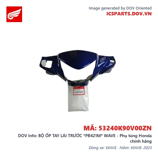 BỘ ỐP TAY LÁI TRƯỚC *PB421M* WAVE - Phụ tùng Honda chính hãng