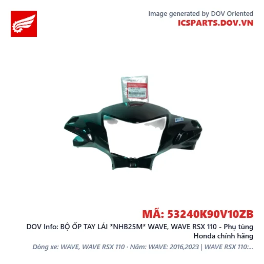 BỘ ỐP TAY LÁI *NHB25M* WAVE, WAVE RSX 110 - Phụ tùng Honda chính hãng