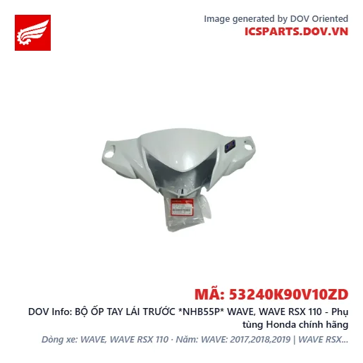 BỘ ỐP TAY LÁI TRƯỚC *NHB55P* WAVE, WAVE RSX 110 - Phụ tùng Honda chính hãng