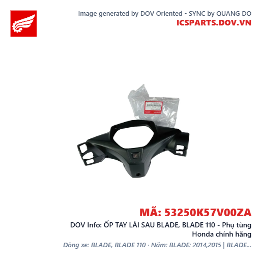 ỐP TAY LÁI SAU BLADE, BLADE 110 - Phụ tùng Honda chính hãng