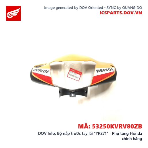 Bộ nắp trước tay lái *YR271* - Phụ tùng Honda chính hãng