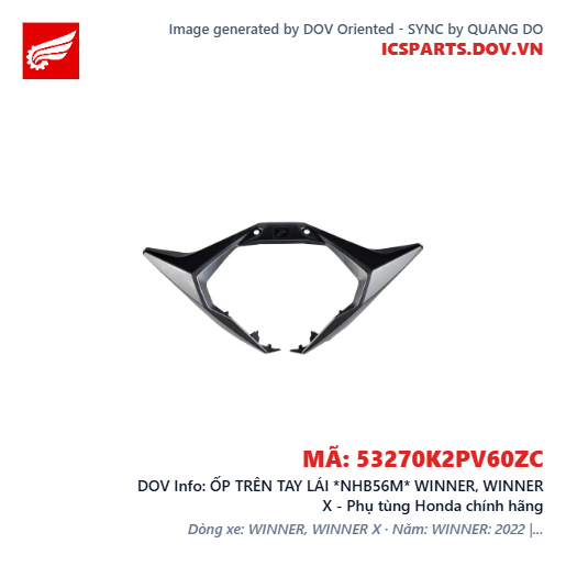 ỐP TRÊN TAY LÁI *NHB56M* WINNER, WINNER X - Phụ tùng Honda chính hãng
