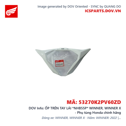 ỐP TRÊN TAY LÁI *NHB55P* WINNER, WINNER X - Phụ tùng Honda chính hãng