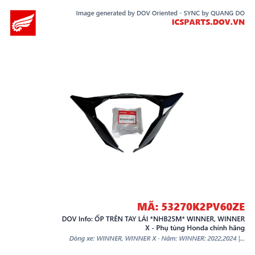 ỐP TRÊN TAY LÁI *NHB25M* WINNER, WINNER X - Phụ tùng Honda chính hãng