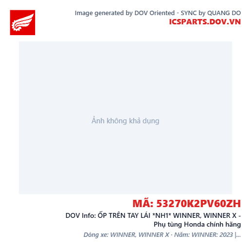ỐP TRÊN TAY LÁI *NH1* WINNER, WINNER X - Phụ tùng Honda chính hãng