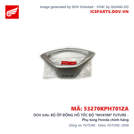 BỘ ỐP ĐỒNG HỒ TỐC ĐỘ *NH411M* FUTURE - Phụ tùng Honda chính hãng
