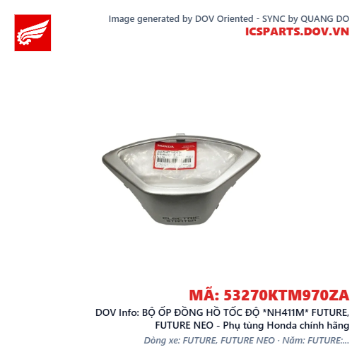 BỘ ỐP ĐỒNG HỒ TỐC ĐỘ *NH411M* FUTURE, FUTURE NEO - Phụ tùng Honda chính hãng
