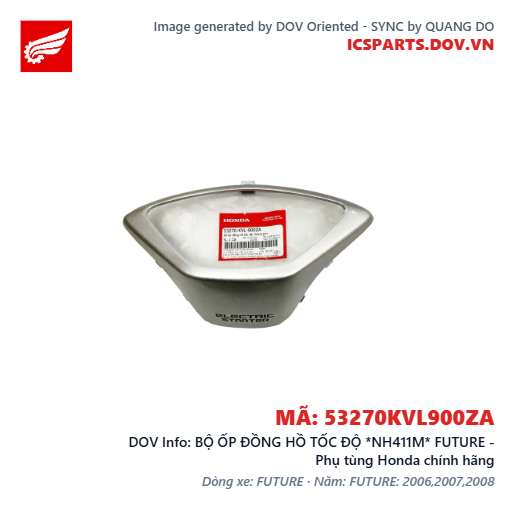 BỘ ỐP ĐỒNG HỒ TỐC ĐỘ *NH411M* FUTURE - Phụ tùng Honda chính hãng