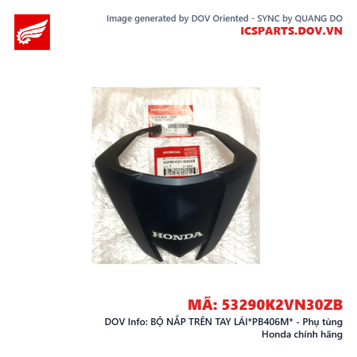BỘ NẮP TRÊN TAY LÁI*PB406M* - Phụ tùng Honda chính hãng