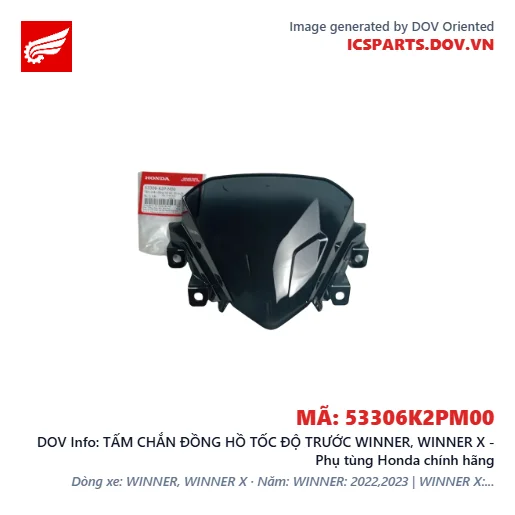 TẤM CHẮN ĐỒNG HỒ TỐC ĐỘ TRƯỚC WINNER, WINNER X - Phụ tùng Honda chính hãng