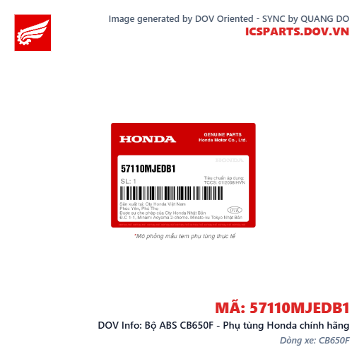 Bộ ABS CB650F - Phụ tùng Honda chính hãng