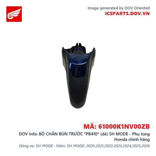BỘ CHẮN BÙN TRƯỚC *PB410* (dè) SH MODE - Phụ tùng Honda chính hãng