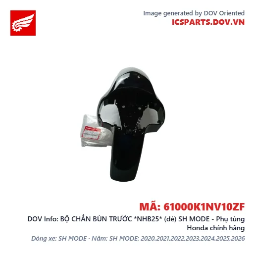 BỘ CHẮN BÙN TRƯỚC *NHB25* (dè) SH MODE - Phụ tùng Honda chính hãng