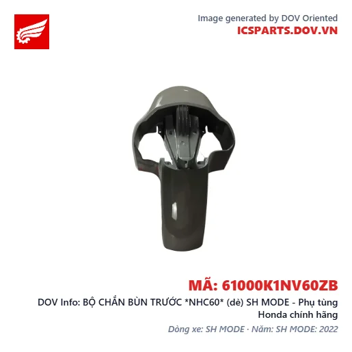 BỘ CHẮN BÙN TRƯỚC *NHC60* (dè) SH MODE - Phụ tùng Honda chính hãng