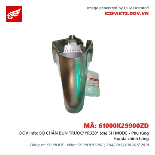 BỘ CHẮN BÙN TRƯỚC*YR320* (dè) SH MODE - Phụ tùng Honda chính hãng