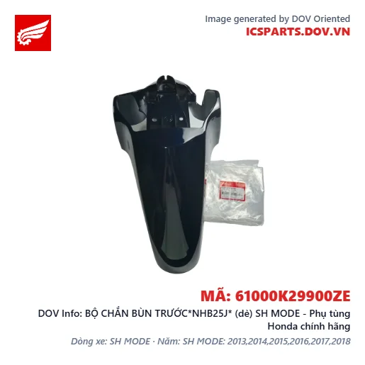 BỘ CHẮN BÙN TRƯỚC*NHB25J* (dè) SH MODE - Phụ tùng Honda chính hãng