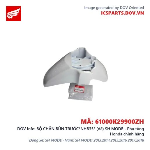 BỘ CHẮN BÙN TRƯỚC*NHB35* (dè) SH MODE - Phụ tùng Honda chính hãng