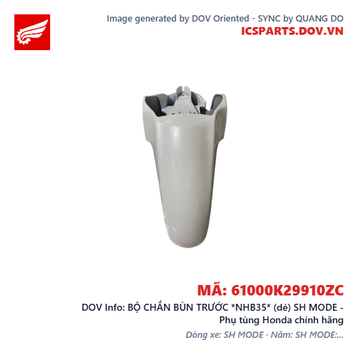 BỘ CHẮN BÙN TRƯỚC *NHB35* (dè) SH MODE - Phụ tùng Honda chính hãng