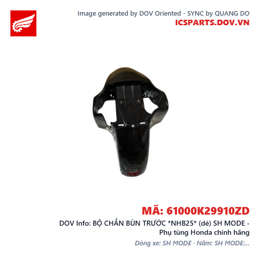 BỘ CHẮN BÙN TRƯỚC *NHB25* (dè) SH MODE - Phụ tùng Honda chính hãng