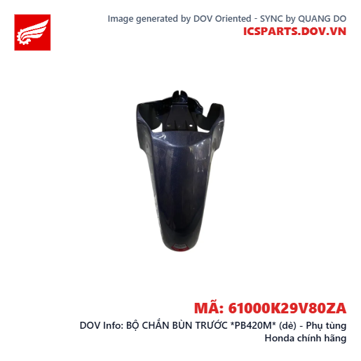 BỘ CHẮN BÙN TRƯỚC *PB420M* (dè) - Phụ tùng Honda chính hãng