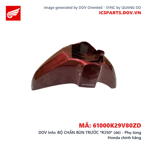 BỘ CHẮN BÙN TRƯỚC *R350* (dè) - Phụ tùng Honda chính hãng