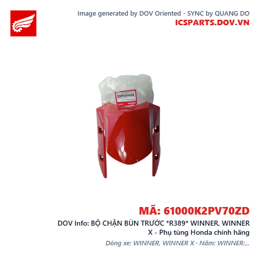 BỘ CHẶN BÙN TRƯỚC *R389* WINNER, WINNER X - Phụ tùng Honda chính hãng