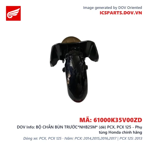 BỘ CHẮN BÙN TRƯỚC*NHB25M* (dè) PCX, PCX 125 - Phụ tùng Honda chính hãng