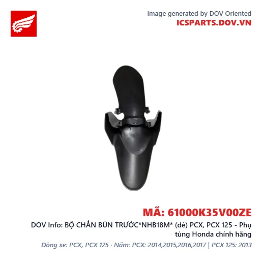 BỘ CHẮN BÙN TRƯỚC*NHB18M* (dè) PCX, PCX 125 - Phụ tùng Honda chính hãng
