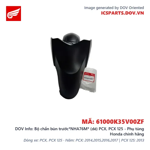Bộ chắn bùn trước*NHA76M* (dè) PCX, PCX 125 - Phụ tùng Honda chính hãng