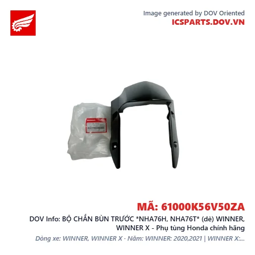 BỘ CHẮN BÙN TRƯỚC *NHA76H, NHA76T* (dè) WINNER, WINNER X - Phụ tùng Honda chính hãng