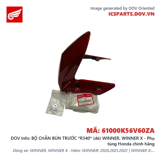 BỘ CHẮN BÙN TRƯỚC *R340* (dè) WINNER, WINNER X - Phụ tùng Honda chính hãng